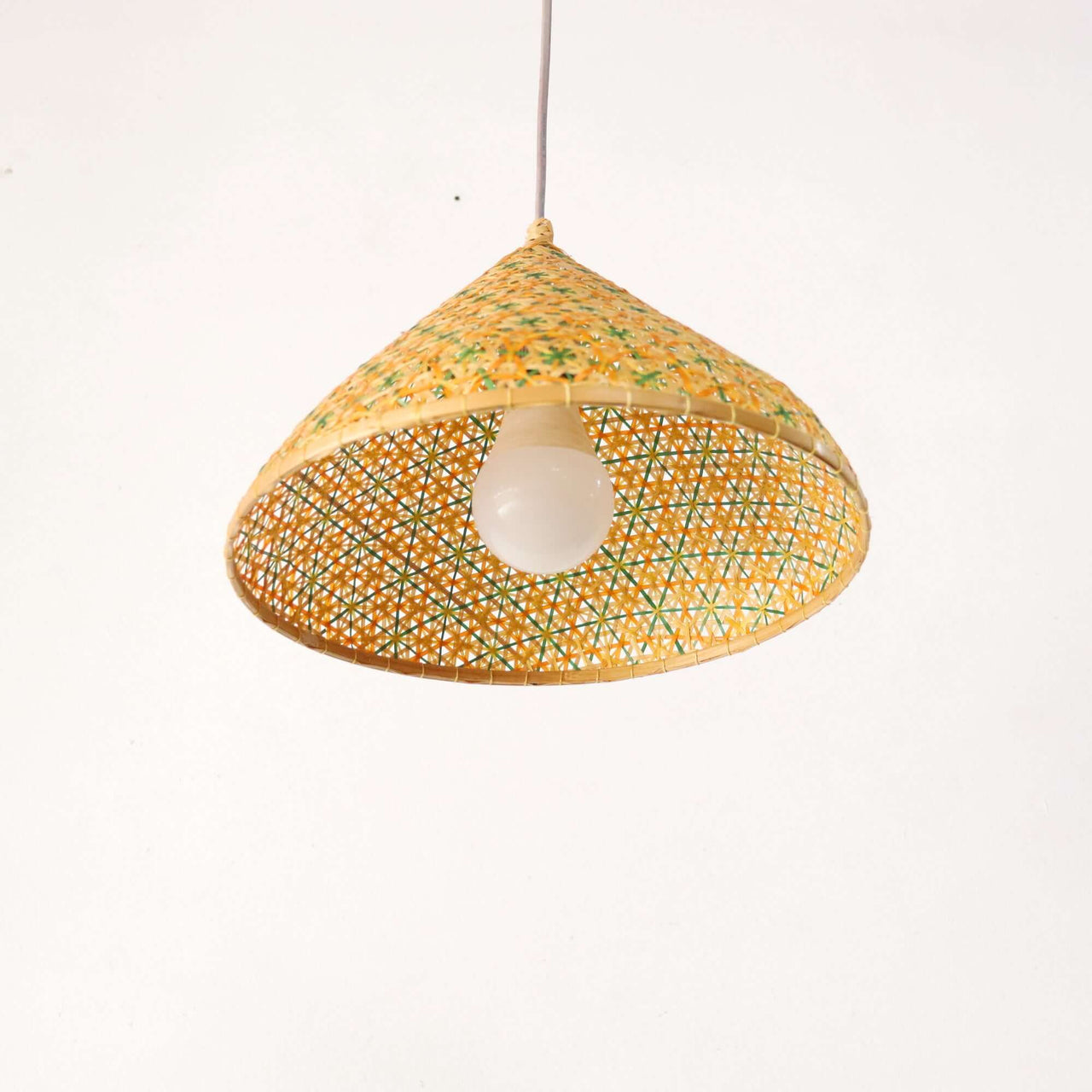 LALEE — bamboo pendant light casting naturally diffused light