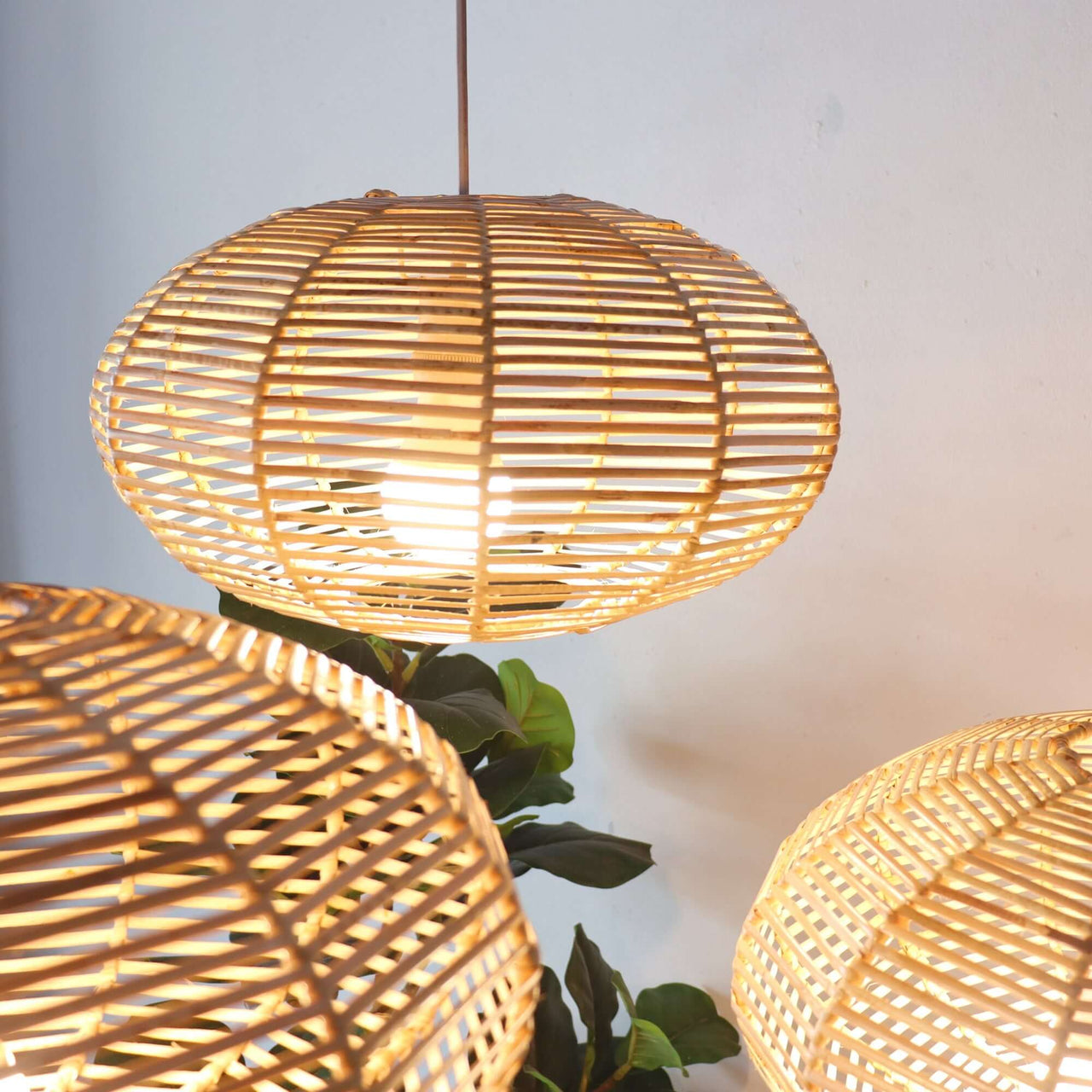 KAN WIN — natural rattan pendant light made from natural fibres