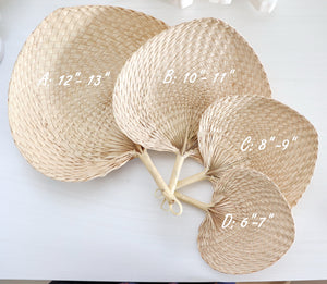 Palm Leaf Hand Fans (20 pcs) – Handmade Wedding & Event Favors