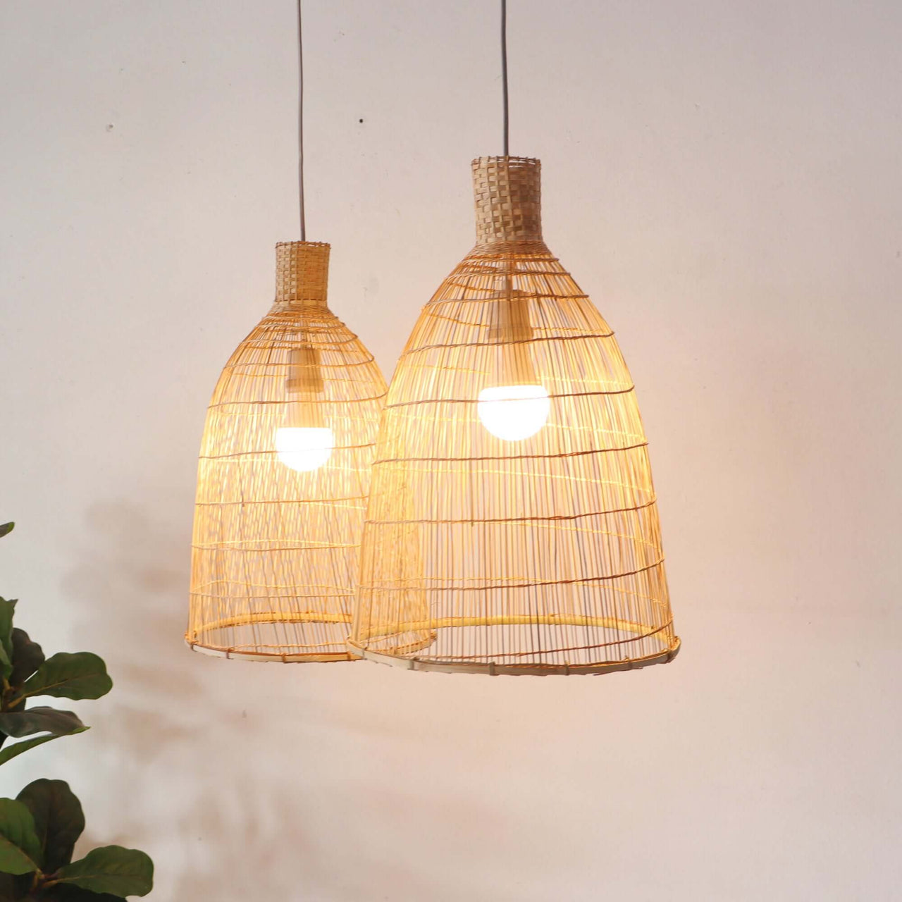 JINTRANA — natural bamboo pendant light made from natural fibres