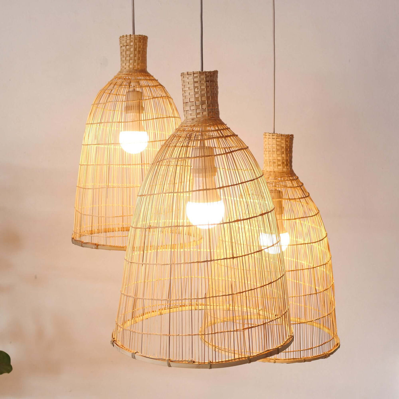 JINTRANA — handcrafted bamboo pendant light for a cosy bedroom