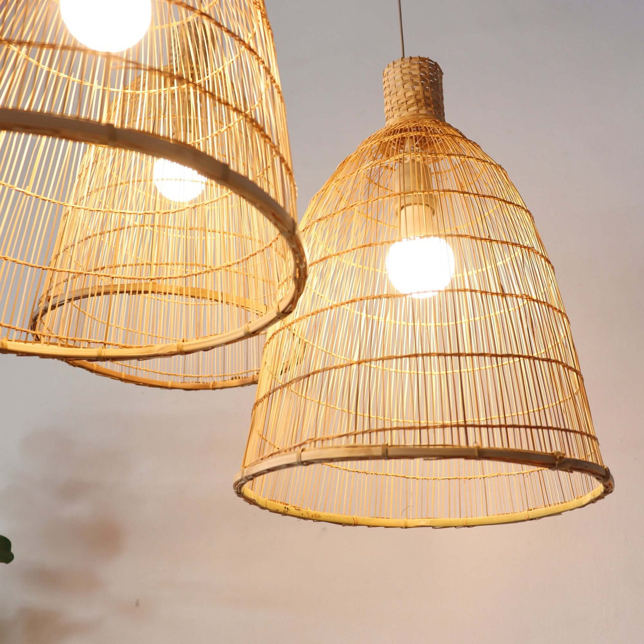 JINTRANA — bamboo pendant light in natural earthy tones