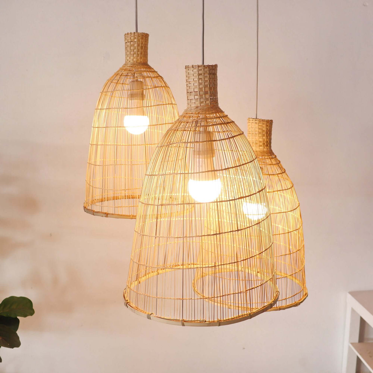 JINTRANA — statement bamboo pendant light for open-plan living spaces