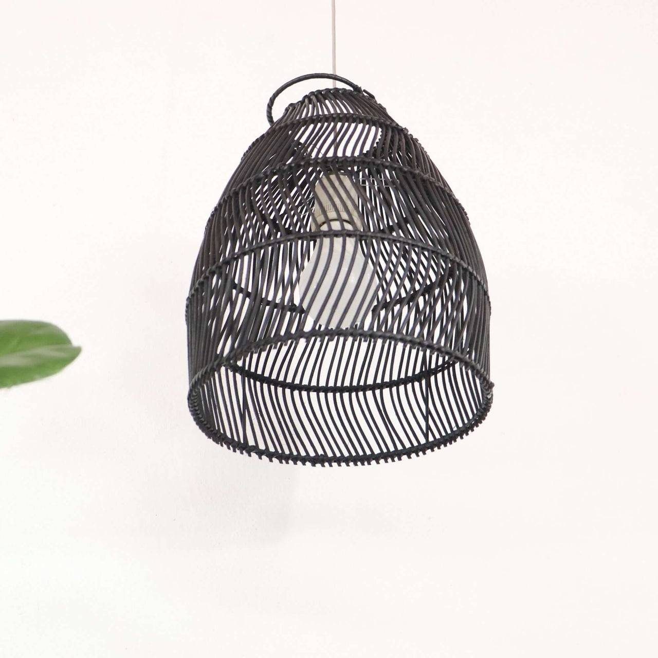 BLACK CHA YA NAN - Black Rattan Pendant Light Shade