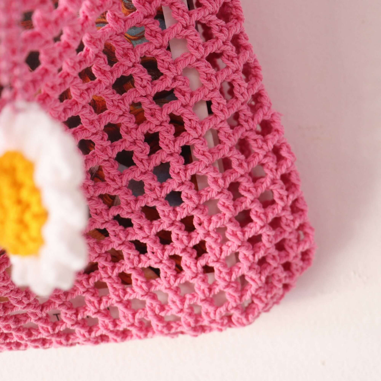Pink Crochet — straw handbag that pairs with boho and resort outfits
