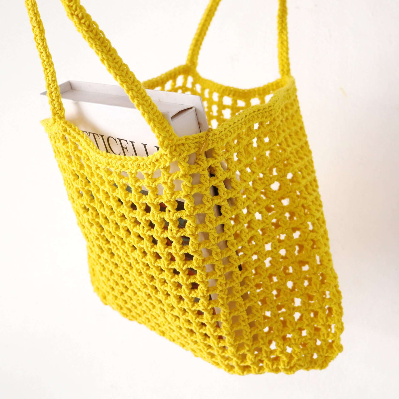 Yellow — straw handbag in natural earthy tones