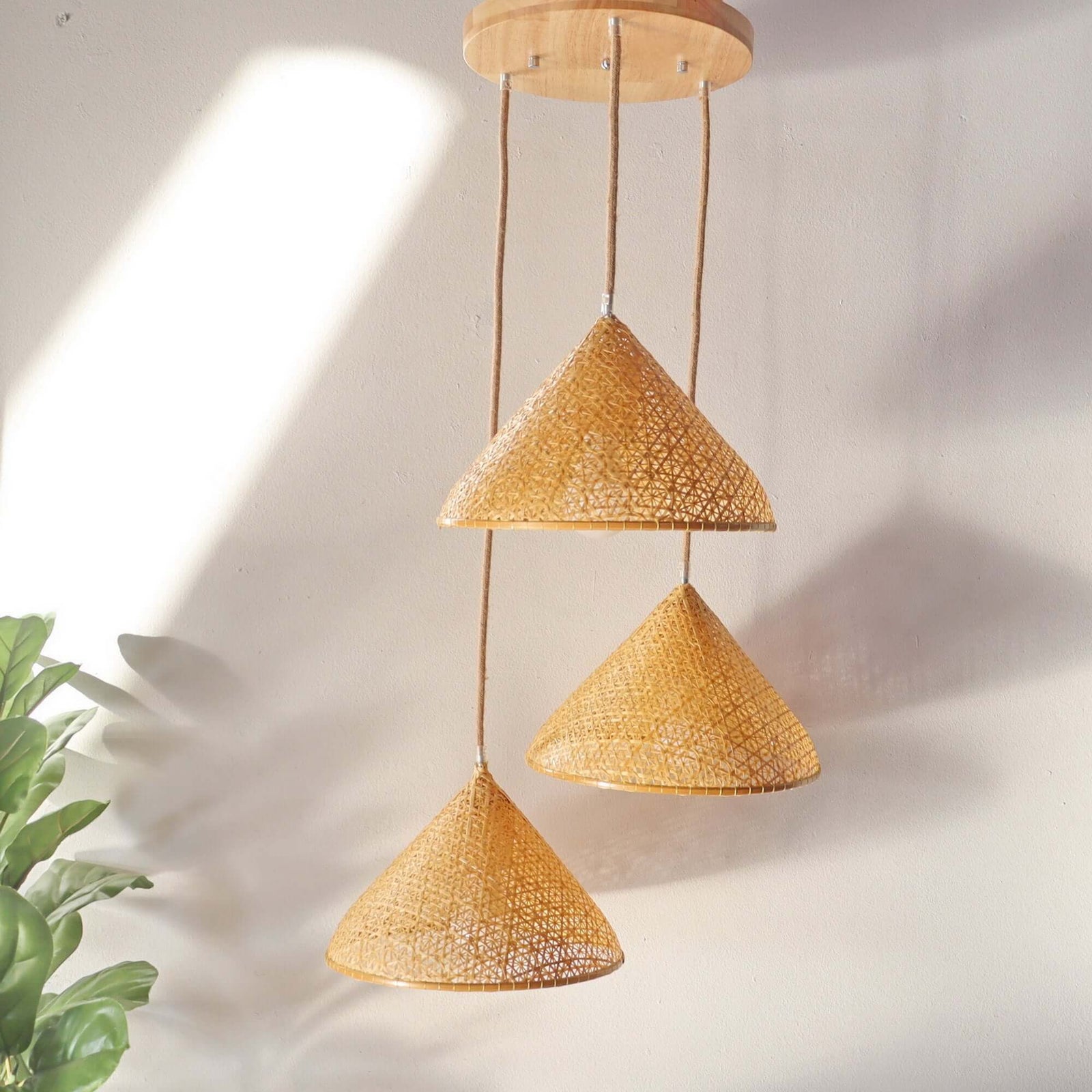 3 -Light Spiral Pendant Cluster Chandelier - Round Cord set for Pendant Light