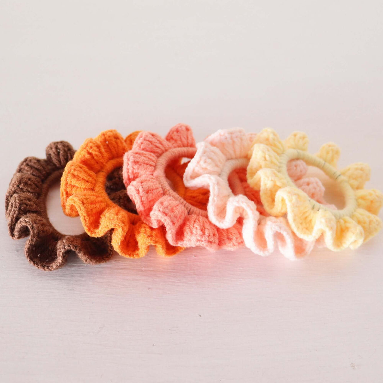 Orange Shades - Hand Crochet Scrunchies