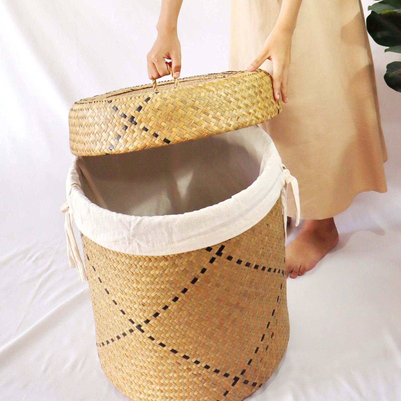 KU MUD Organize in Style with our Handwoven Laundry Basket