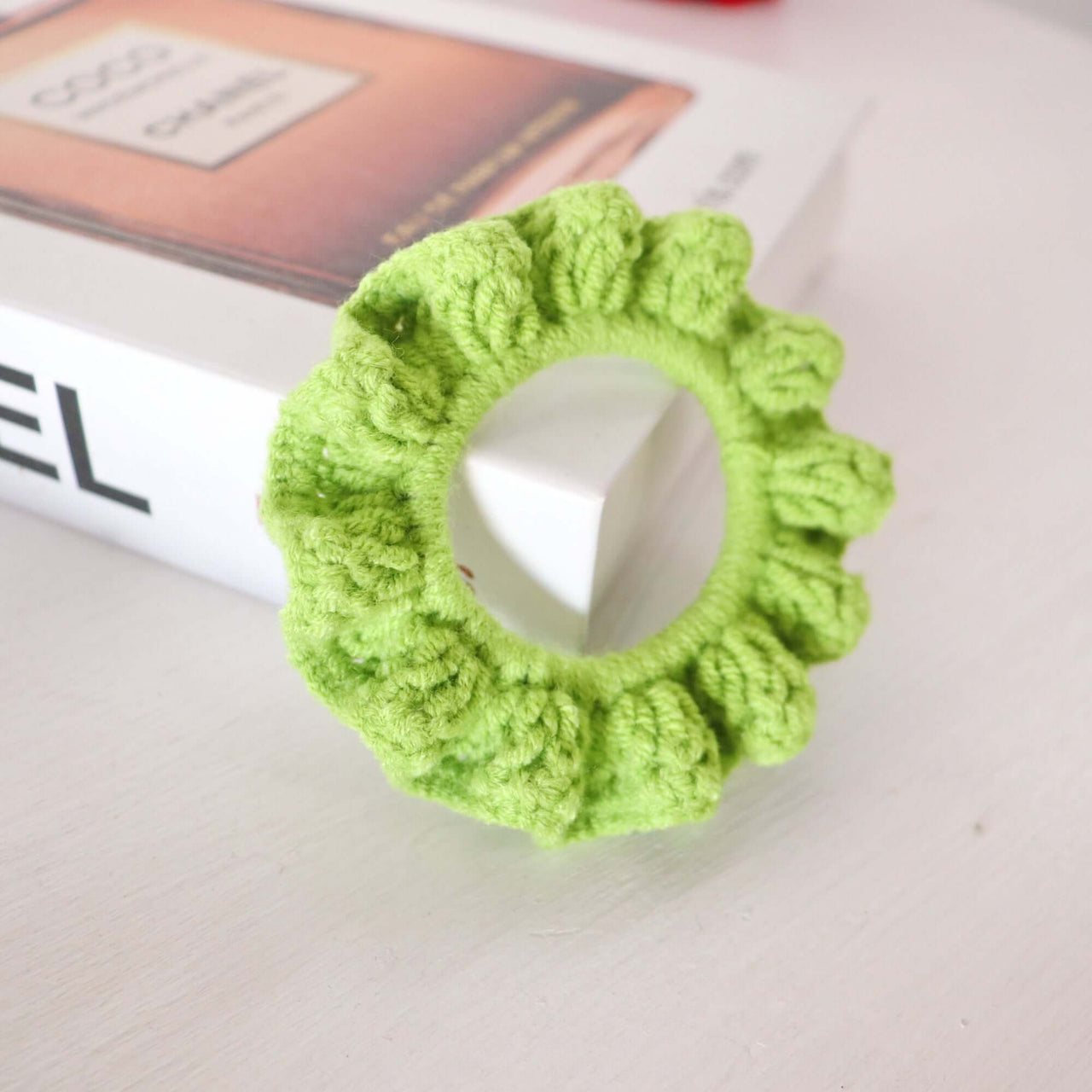 Green Tones - Hand Crochet Scrunchies