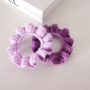 Purple Tones - Hand Crochet Scrunchies