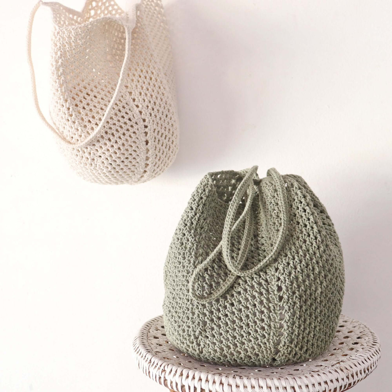 Olive — sustainable straw shoulder bag made from natural fibres