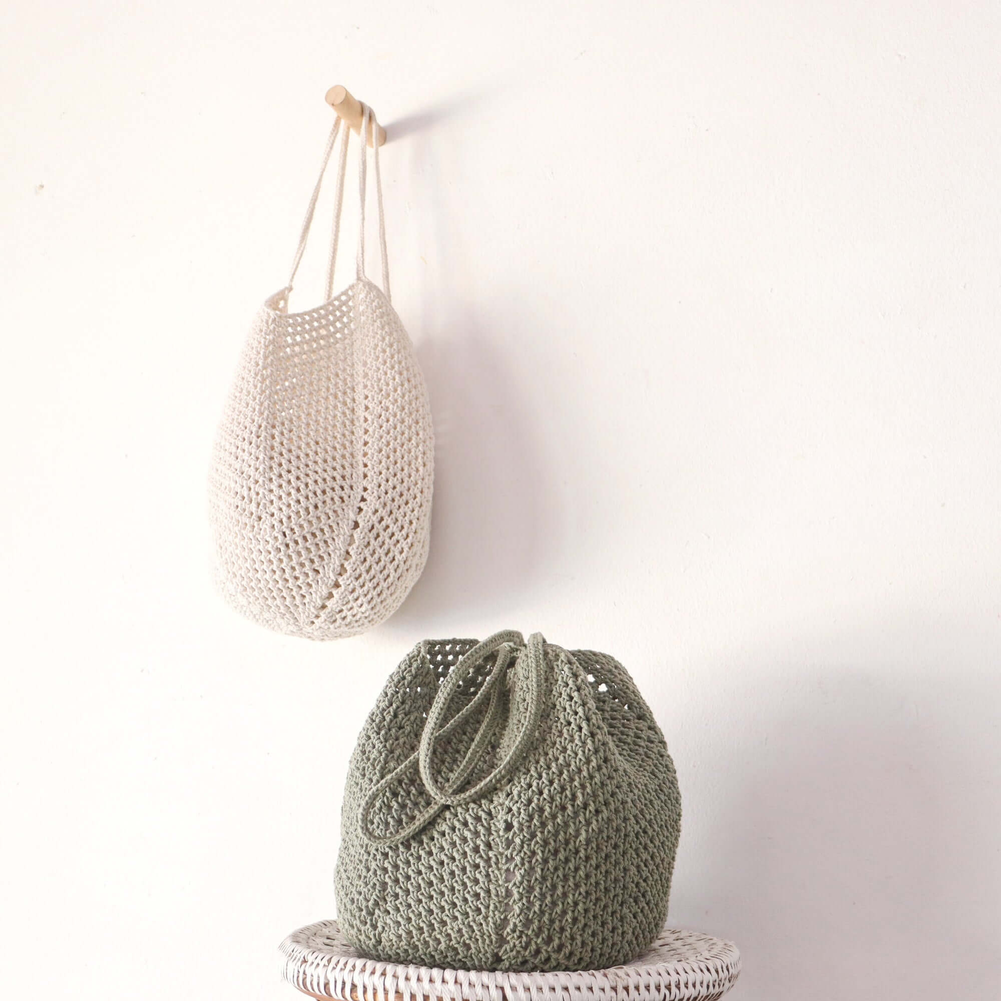 Olive - Crochet Shoulder Bag