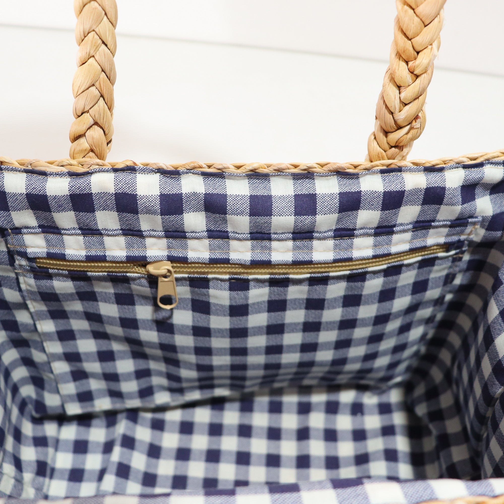 3 Size Straw Basket Bag - Blue