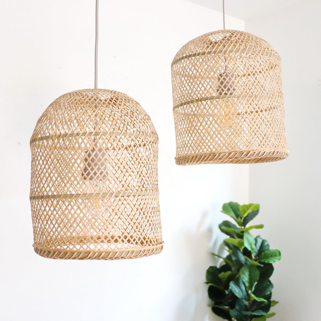 ARUN — bamboo pendant light shade for kitchen island lighting