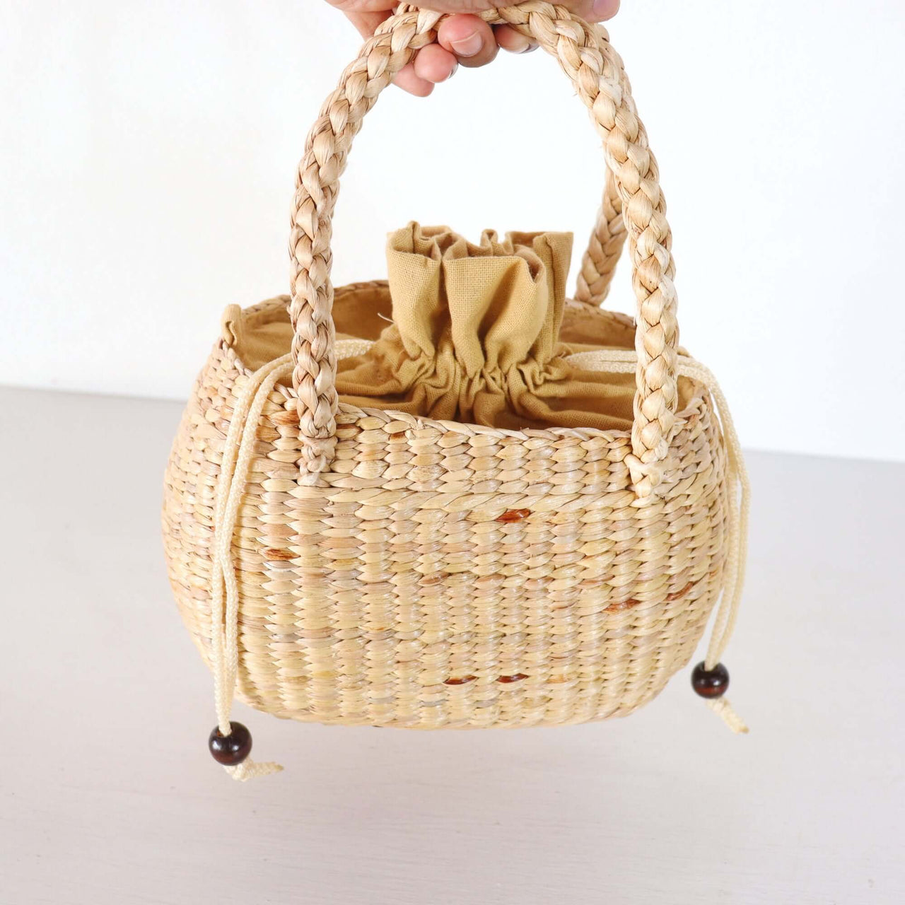 Nongpanee — boho straw basket bag for everyday carry
