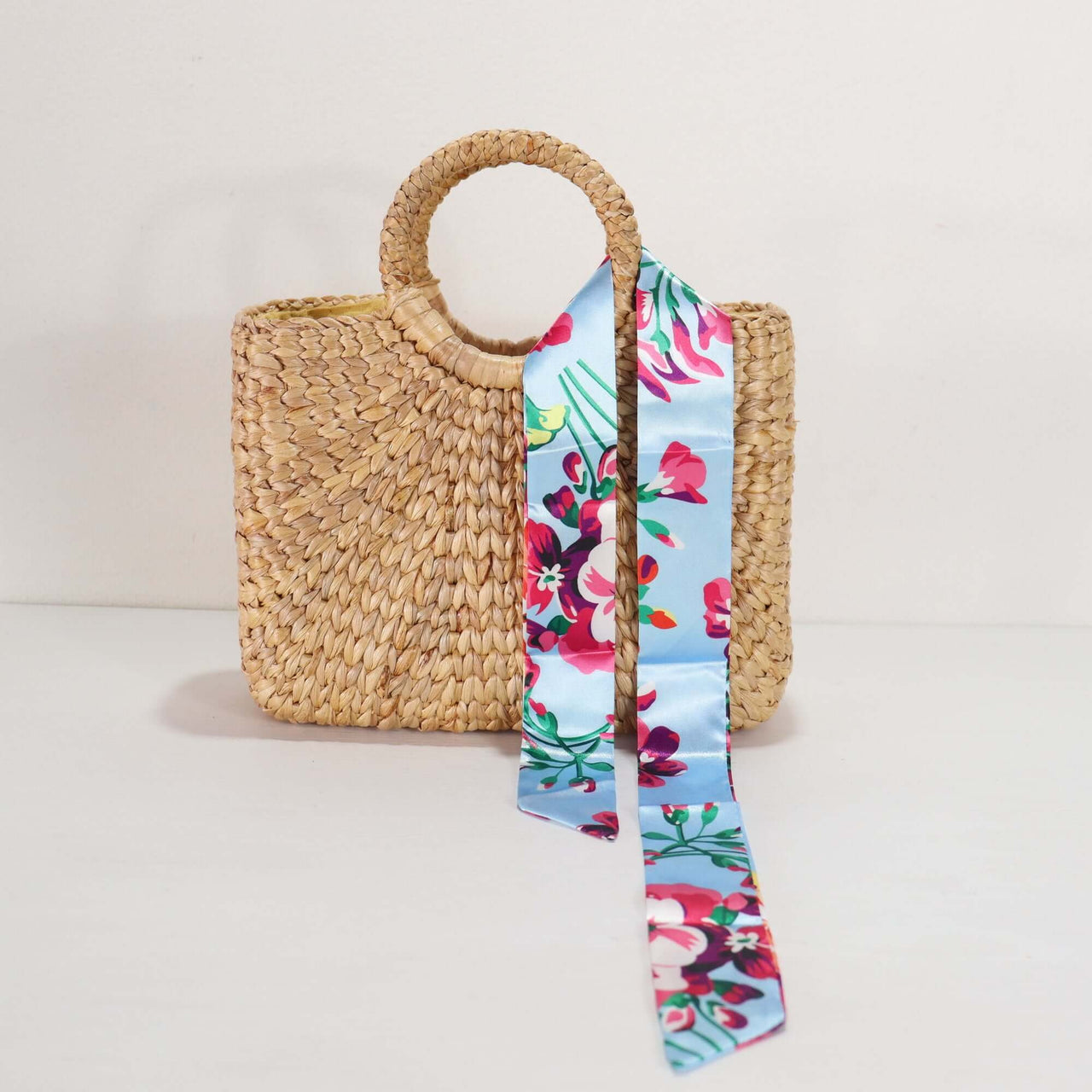 PURSE SCARF HANDLE COVER — handwoven bag handle scarf with a natural boho finish