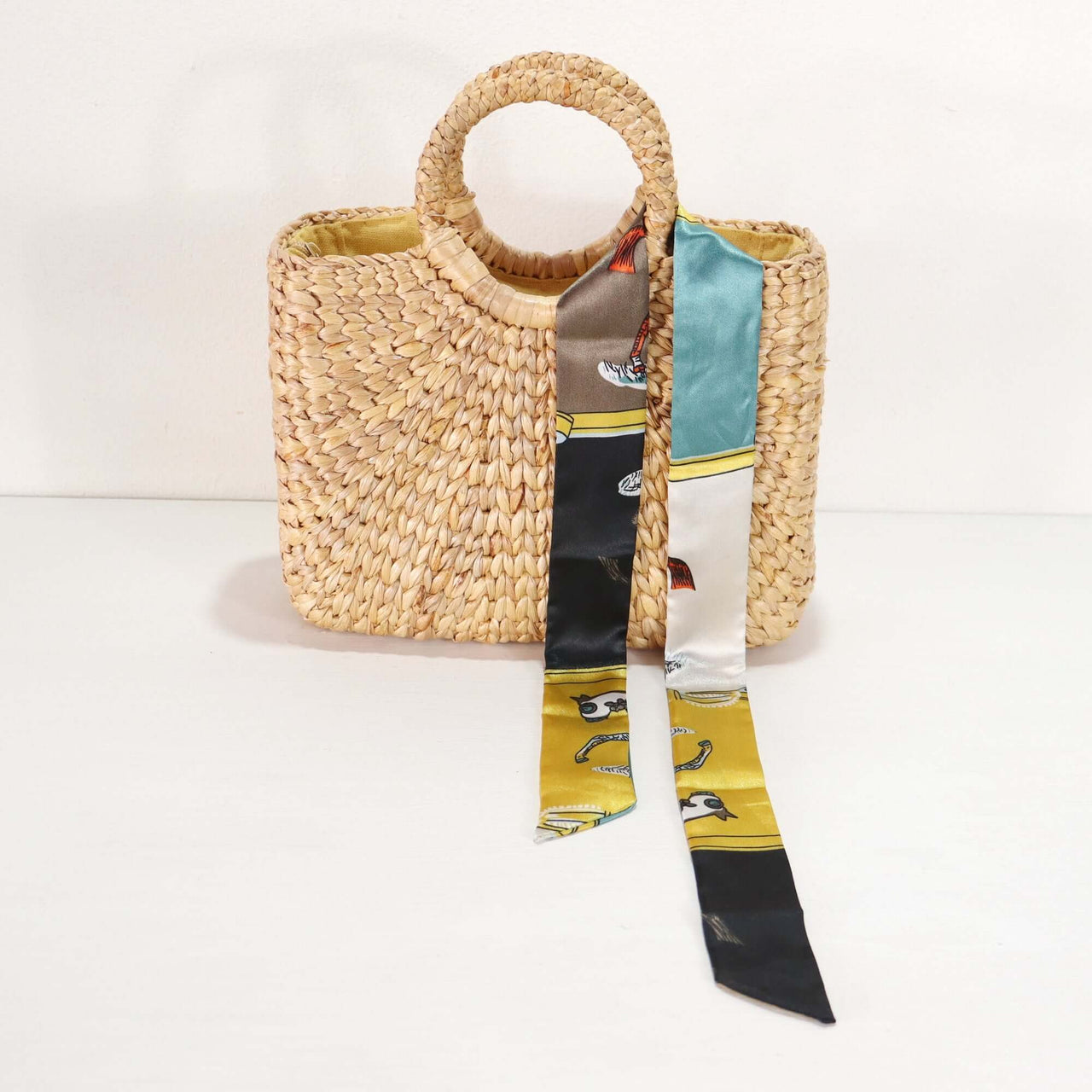 PURSE SCARF HANDLE COVER — handwoven bag handle scarf with a natural boho finish