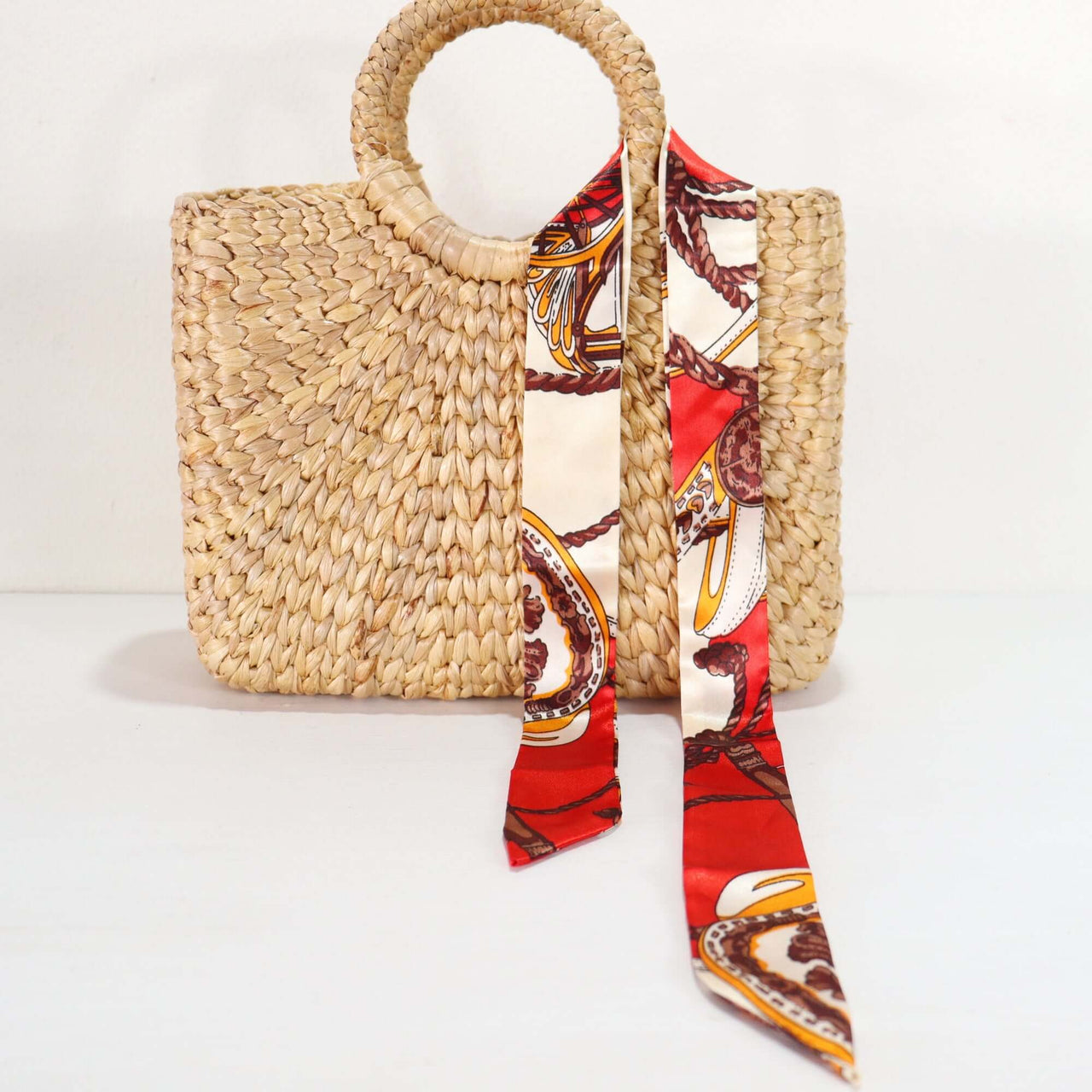 PURSE SCARF HANDLE COVER handwoven bag handle scarf with natural woven texture, by Thai artisans