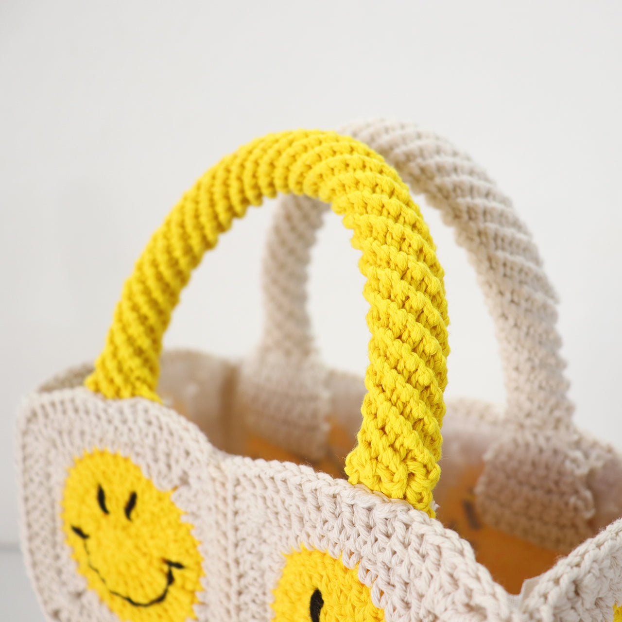 Pimjai Smiley Crochet Tote Bag