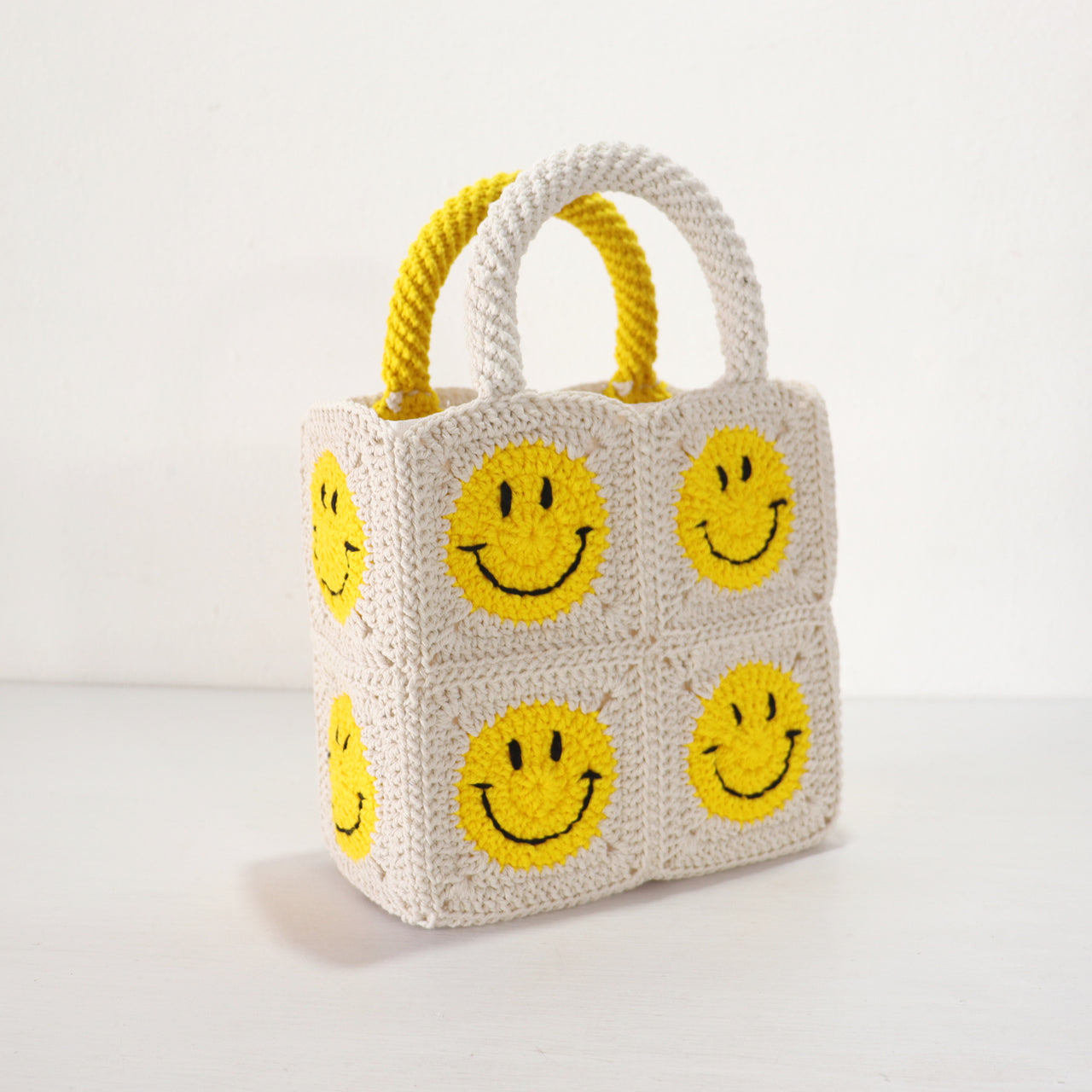Pimjai Smiley Crochet Tote Bag