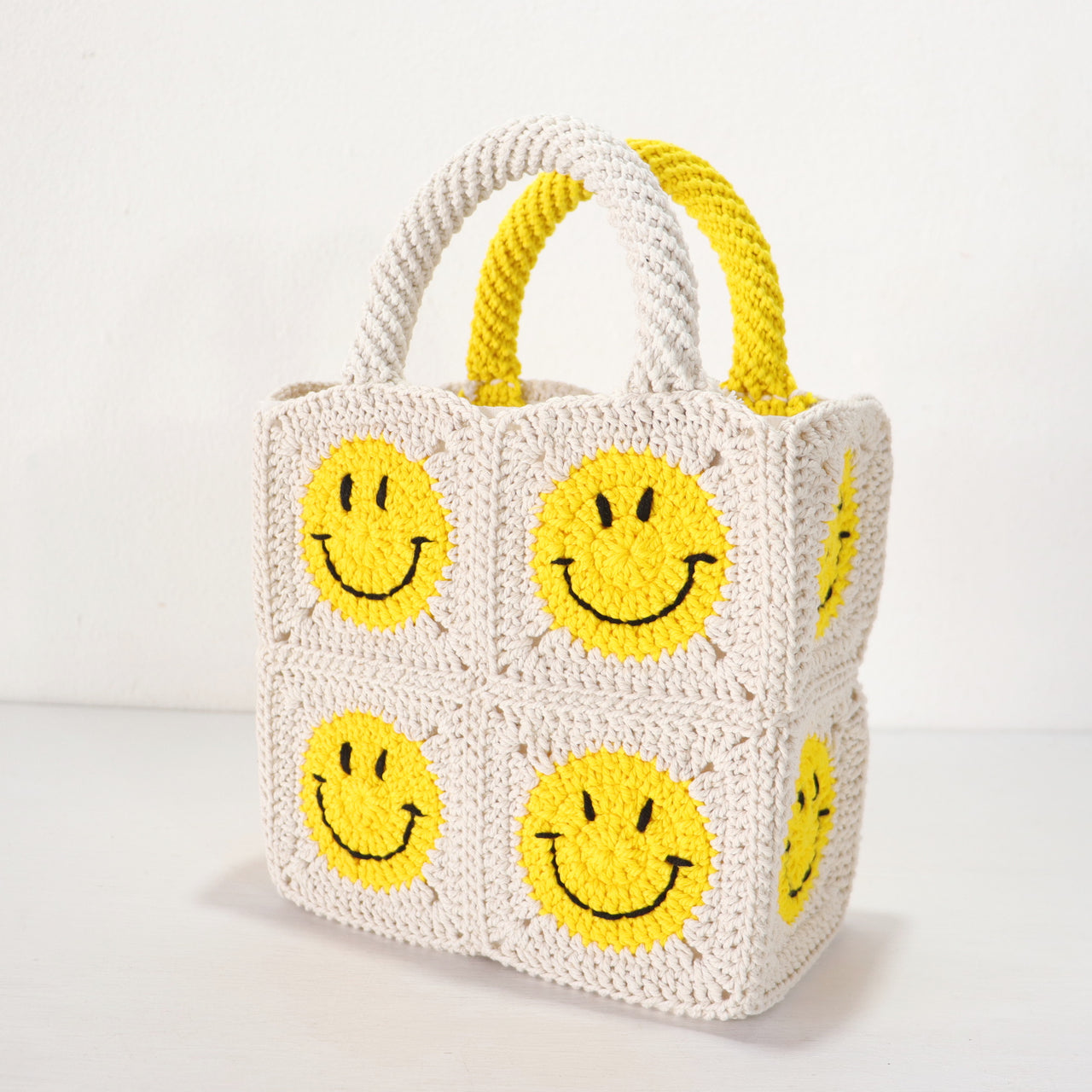 Pimjai Smiley Crochet Tote Bag
