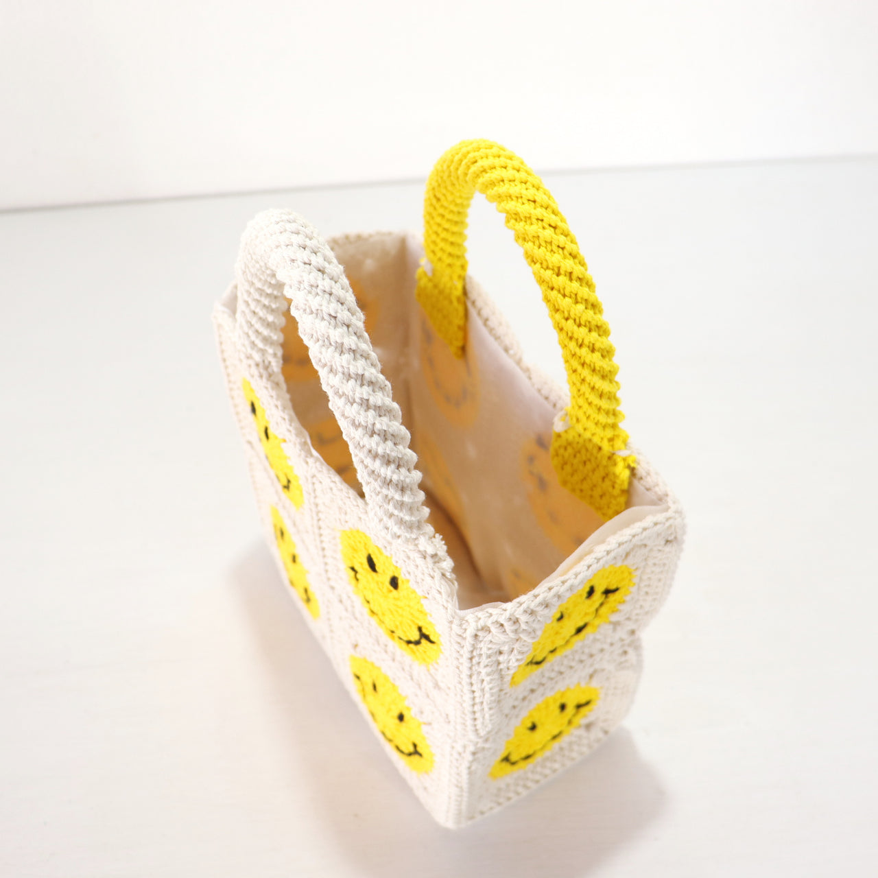 Pimjai Smiley Crochet Tote Bag