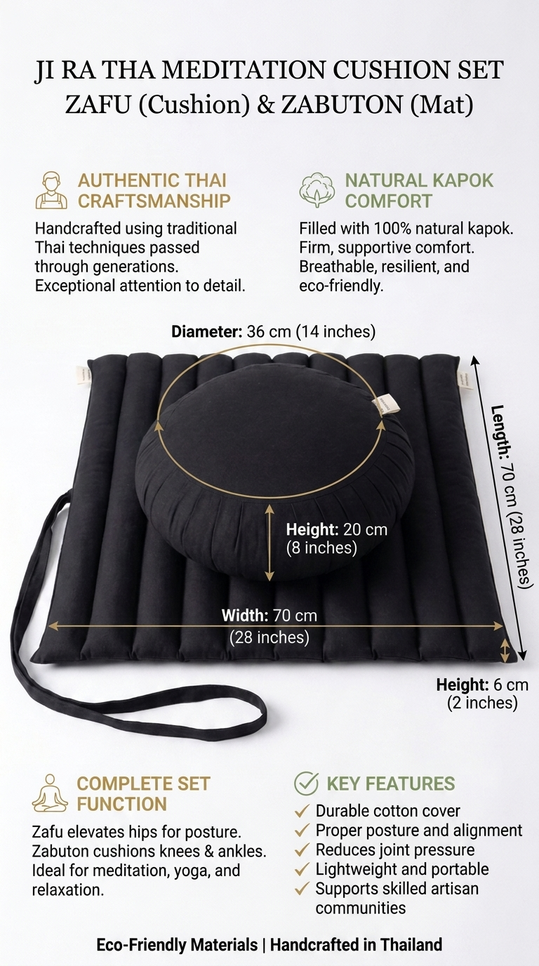 JI RA THA Thai Meditation Cushion Set
