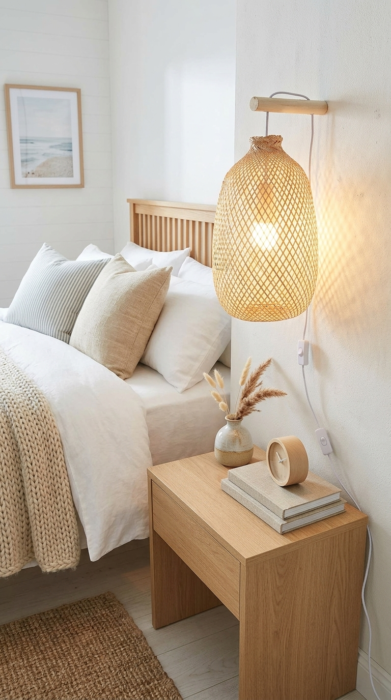 JUM NEAN Bamboo Boho Wall Sconce