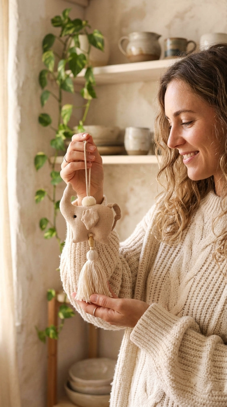 KADARA Tassel Charm (Beige Elephant)