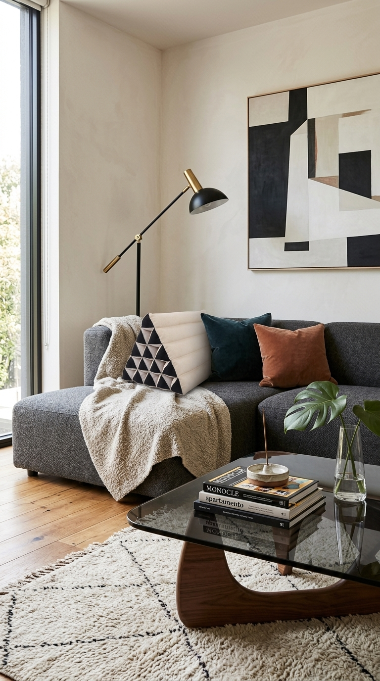 KA MON CHAN Thai Triangle Cushion (White and Black)