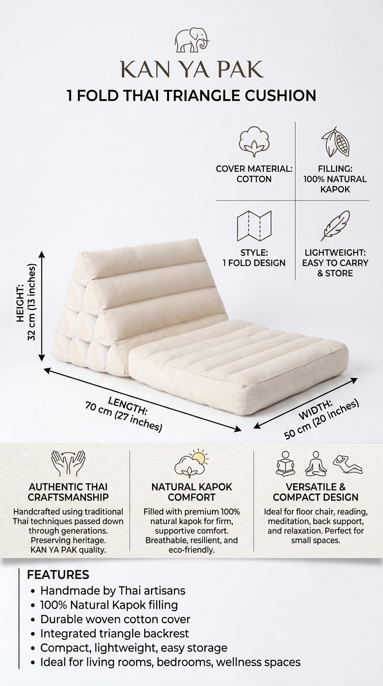 KAN YA PAK Thai Triangle Cushion 1 Fold