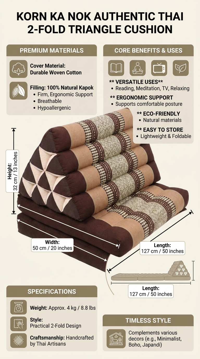 KORN KA NOK Thai Triangle Cushion 2 Fold