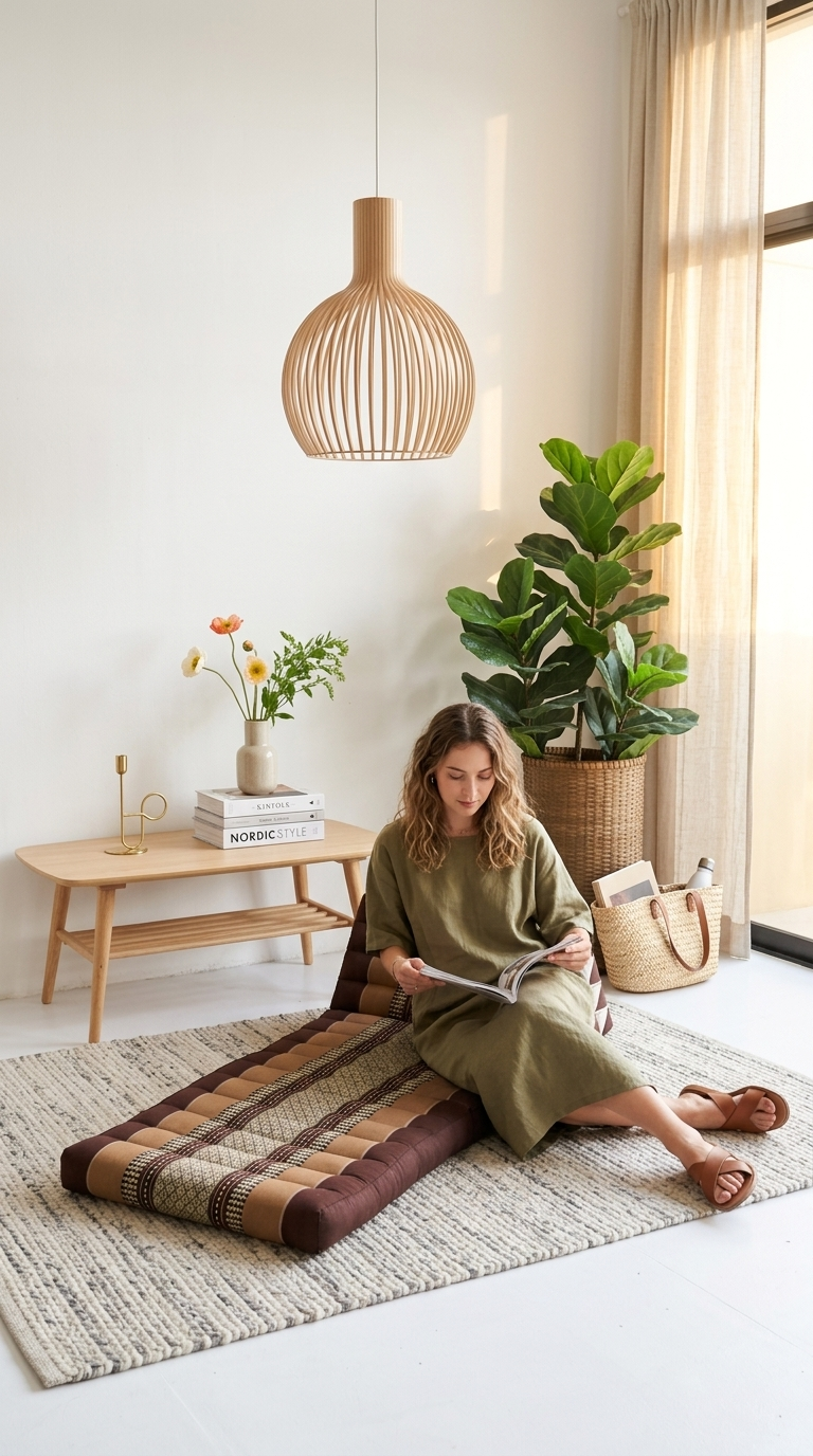 KORN KA NOK Thai Triangle Cushion 2 Fold
