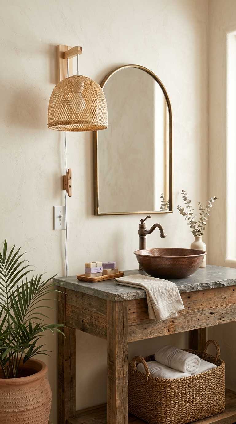 KUL NI DA Bamboo Wall Sconce