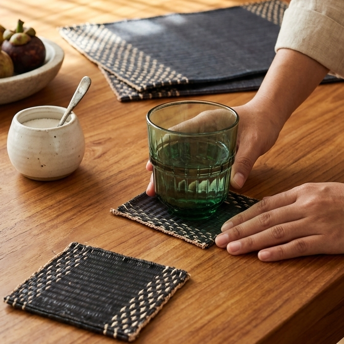 Lavila Handwoven Coaster Set