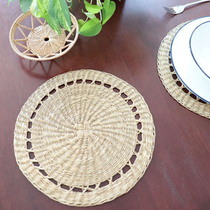 Lavin – Natural Sedge Round Placemat