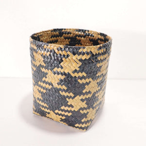 MA YA VEE Wicker Utensil Basket (Set of 2) in natural woven design for kitchen organization.