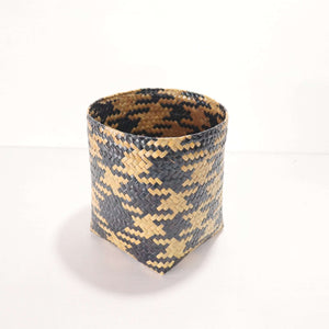 MA YA VEE Wicker Utensil Basket (Set of 2) handwoven storage basket in natural colors.
