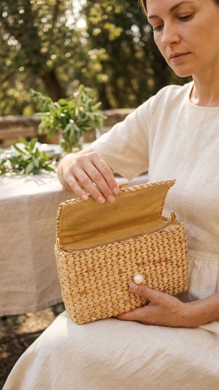 ME KA Mini Straw Bag