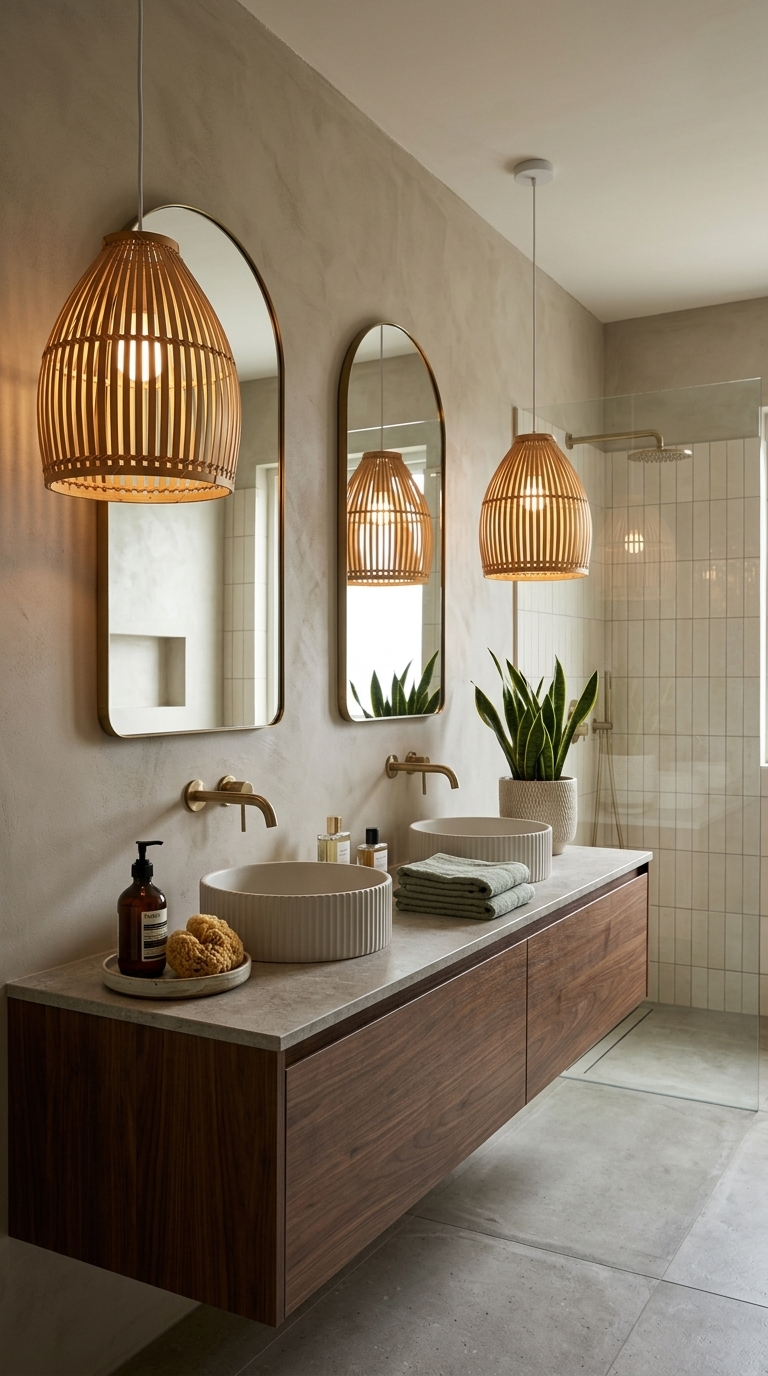 MINTRA - Abat-jour suspension en bambou