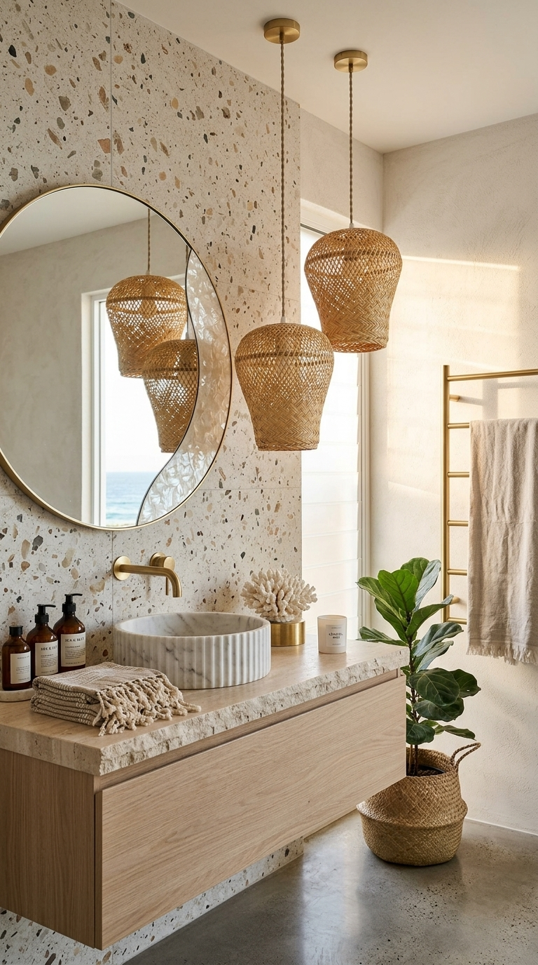 NAT – PENDELLEUCHTE AUS BAMBUS UND RATTAN
