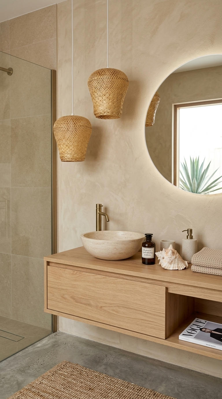 NAT – PENDELLEUCHTE AUS BAMBUS UND RATTAN