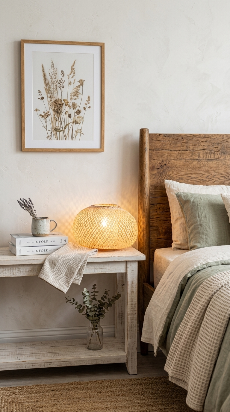 NA WA Bamboo Boho Table Lamp