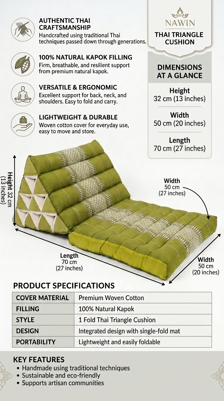 NAWIN - Experience 100% Authentic Thai Comfort | NAWIN Triangle Cushion