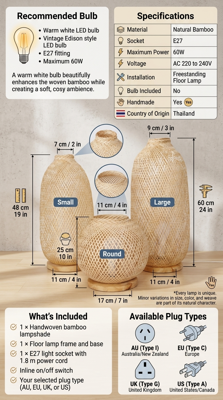PAKPING – Boho-Stehlampe (A B & C)