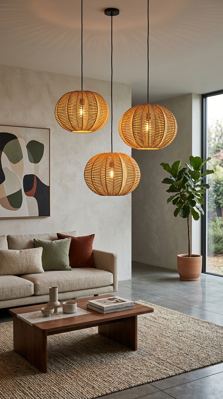 PALAVEE – Rattan Pendelleuchte (Sternform)