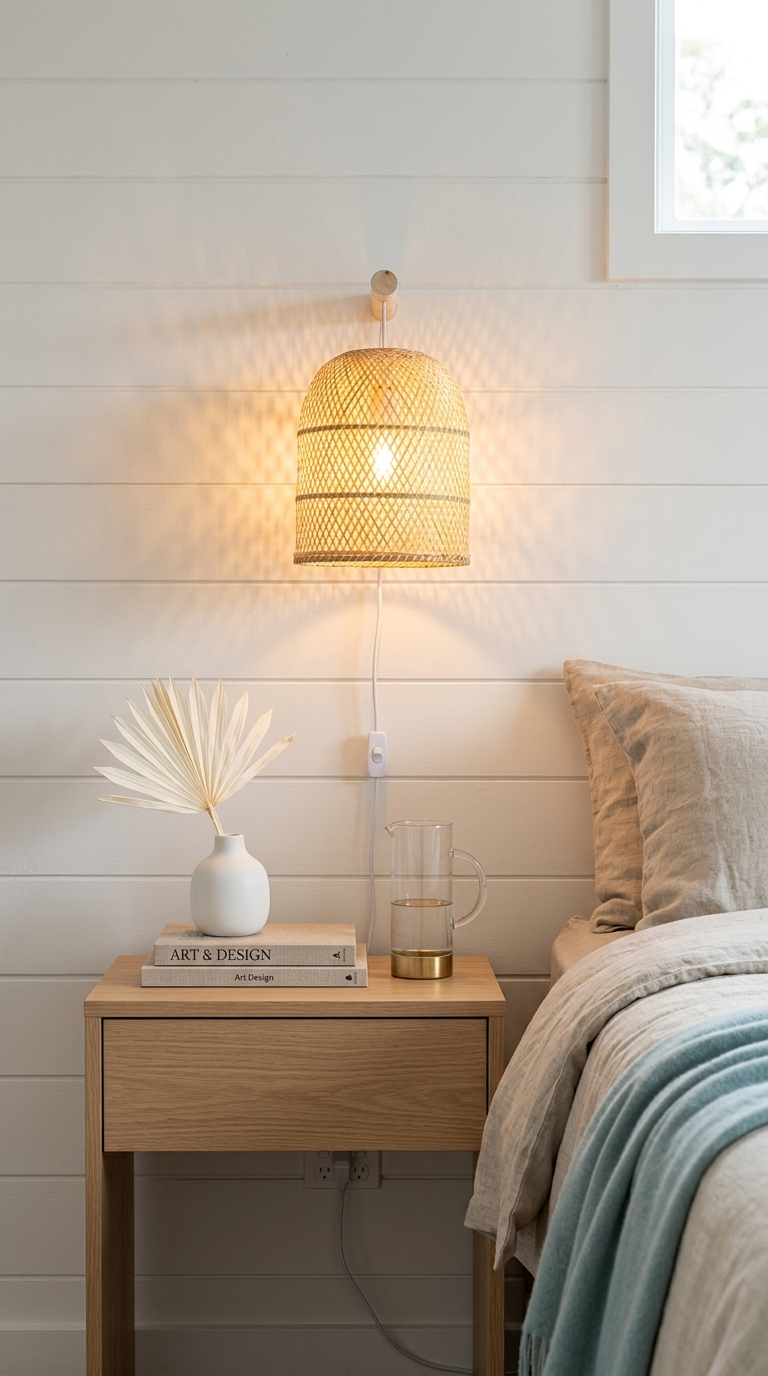 PA PAT Bamboo Boho Wall Sconce