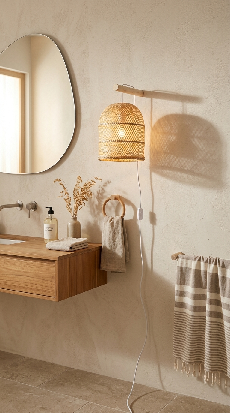 PA PAT Bamboo Boho Wall Sconce