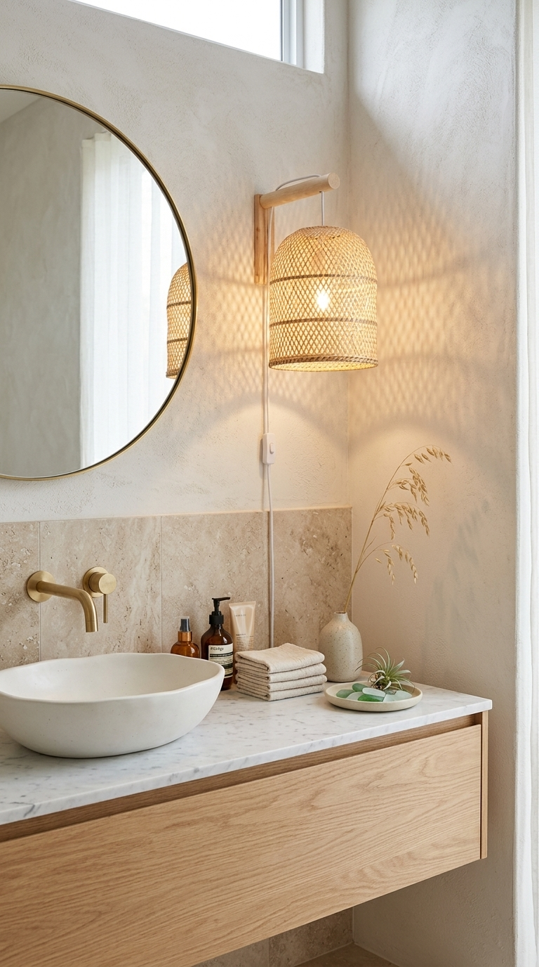 PA PAT Bamboo Boho Wall Sconce